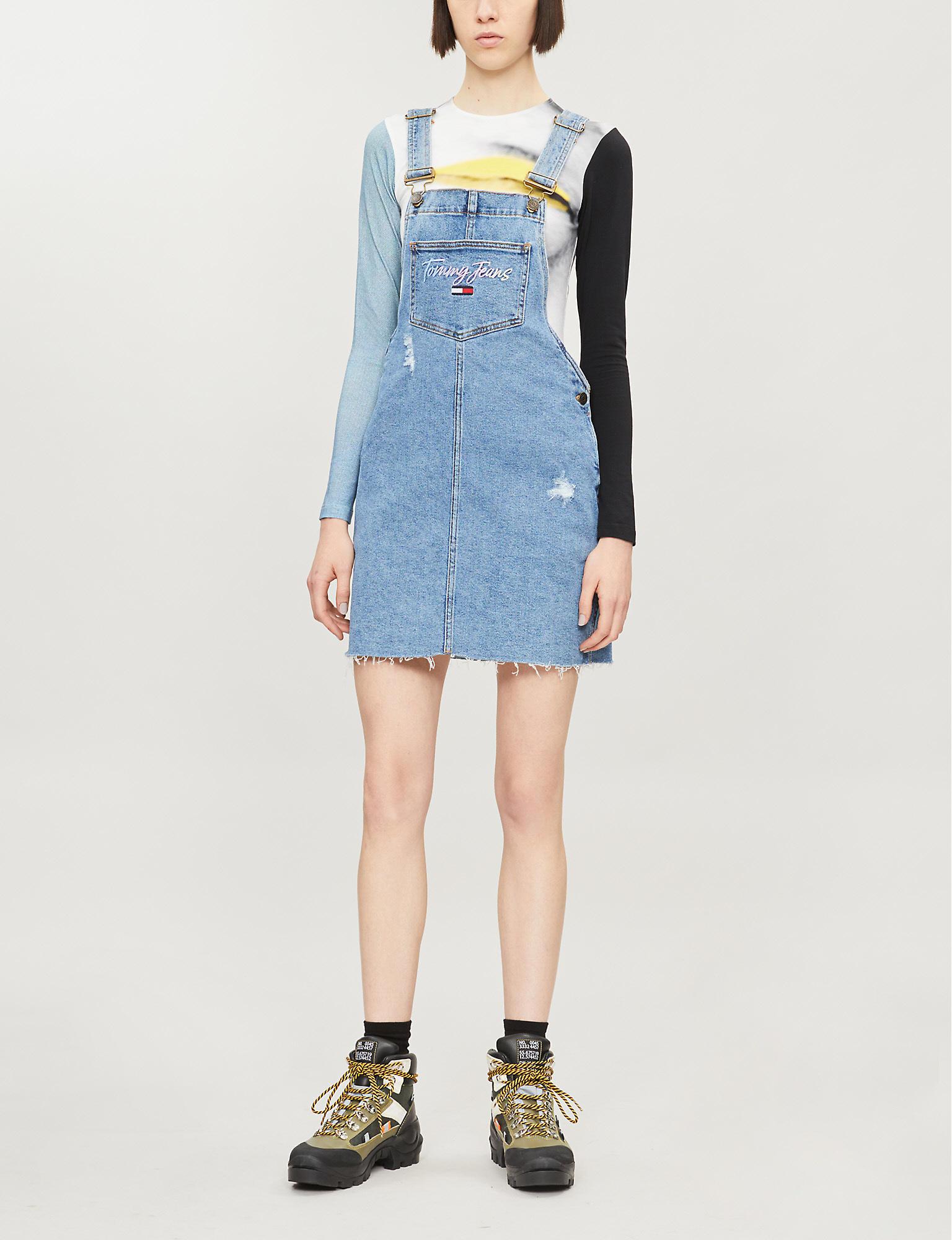 tommy jeans overall dress
