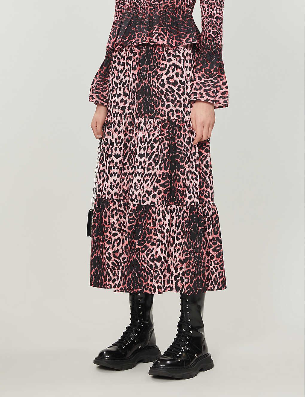 topshop pink leopard dress