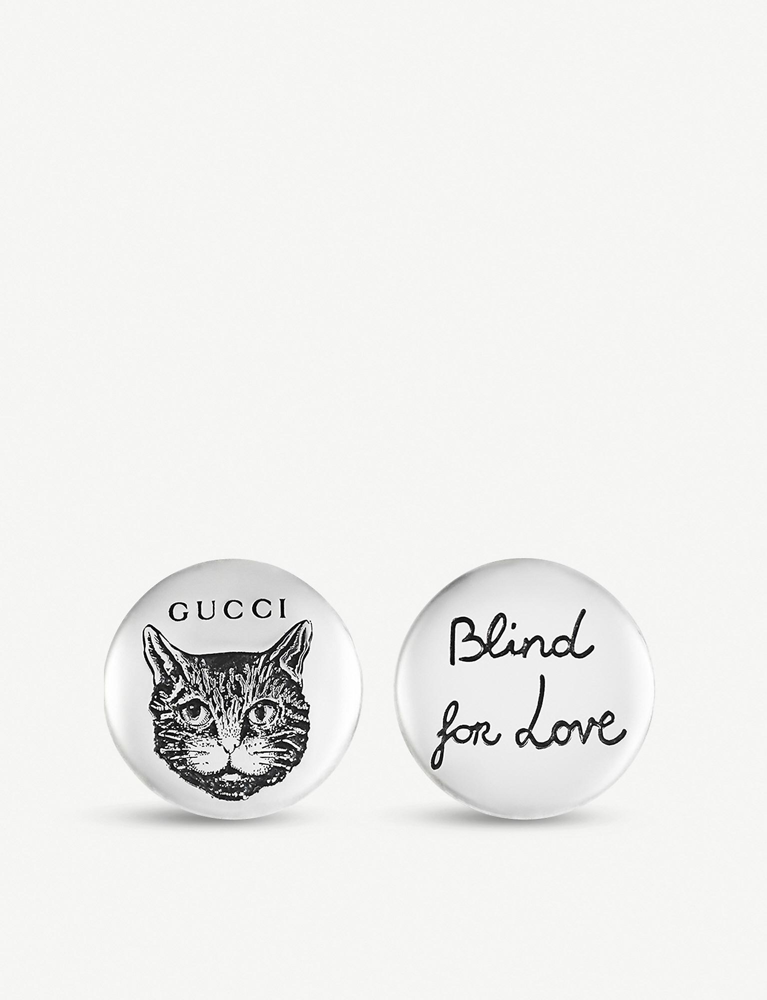 Gucci Blind For Love Cat-engraved 