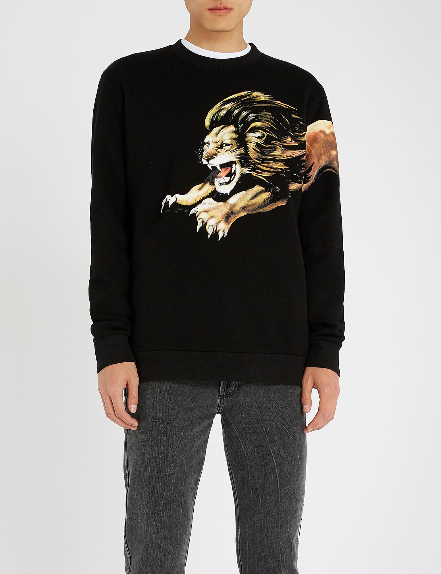 Givenchy Lion Print Cotton Jumper in 