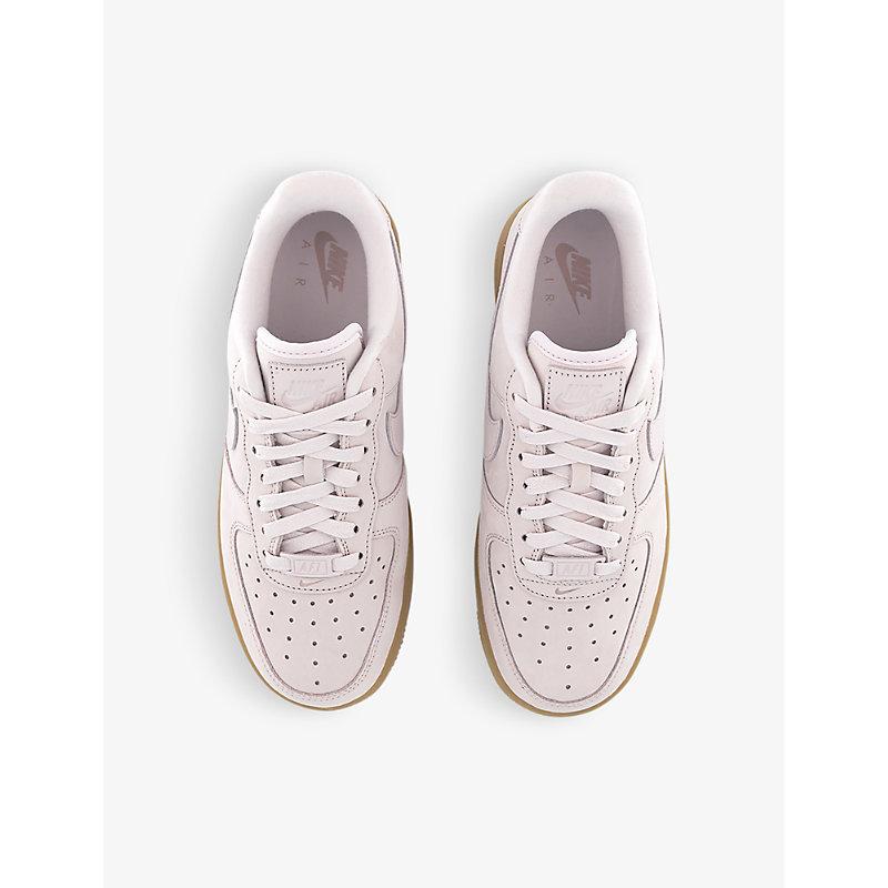 Nike Air Force 1 07 Swoosh-embroidered Leather Low-top Trainers in White |  Lyst