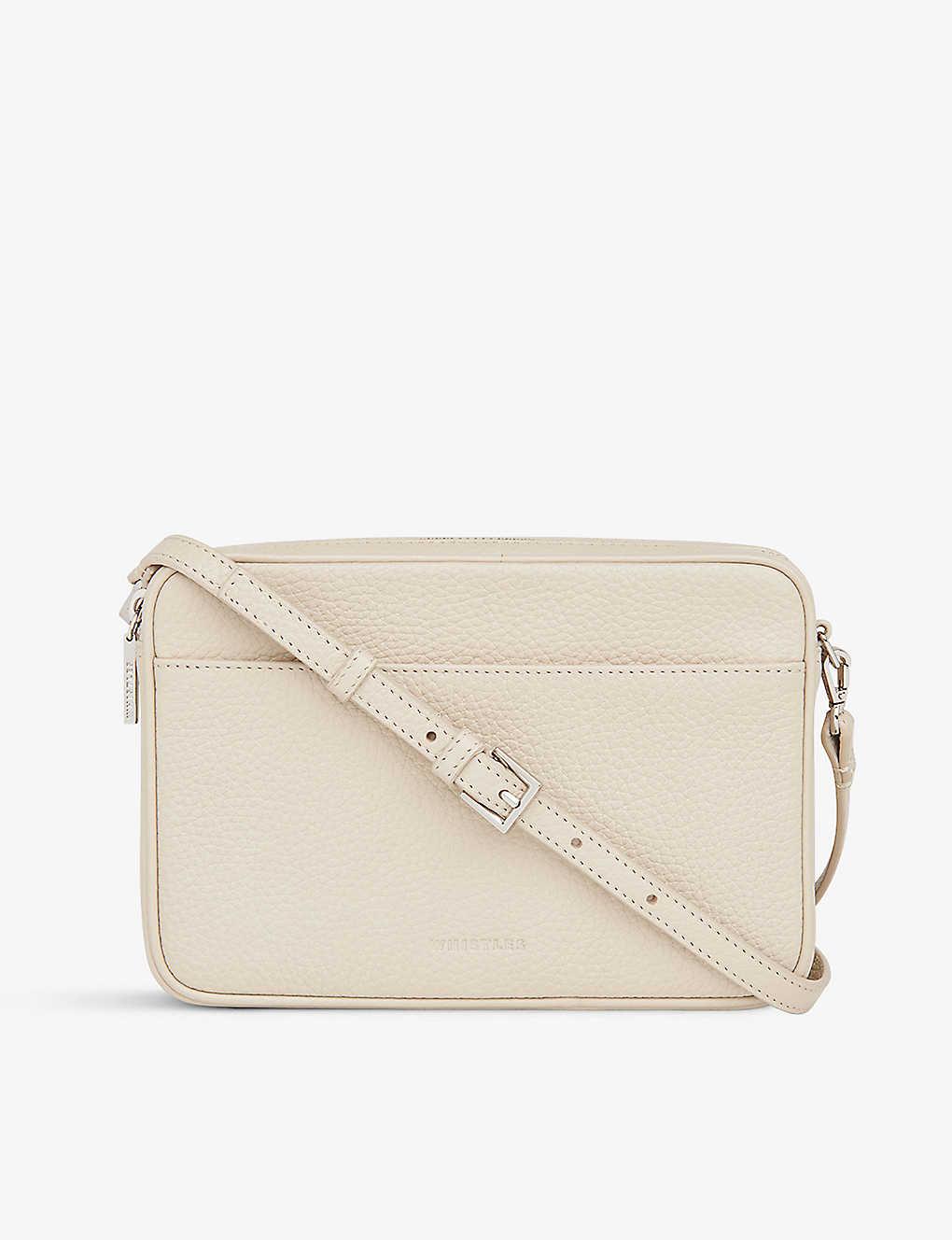 Whistles Carmen Pebbledleather Crossbody Bag in Natural Lyst