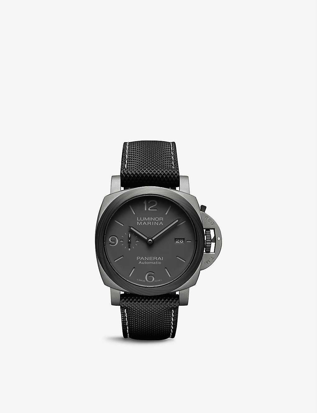 Panerai Pam01662 Luminor Marina Tuttogrigio Titanium And Synthetic  Automatic Watch in Grey (Gray) for Men - Lyst