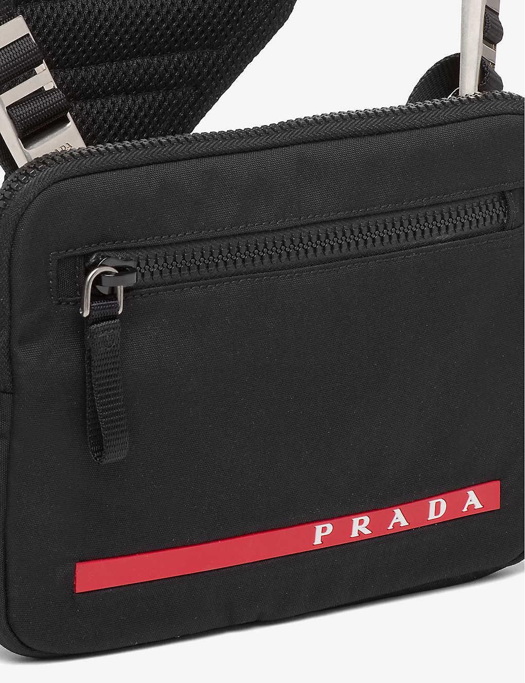 Prada linea shop rossa bag