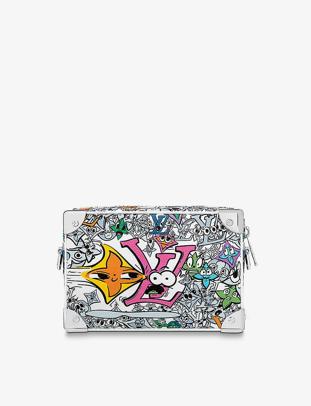 Louis Vuitton Mini Soft Trunk Graphic-print Coated-canvas Cross-body Bag in  White for Men