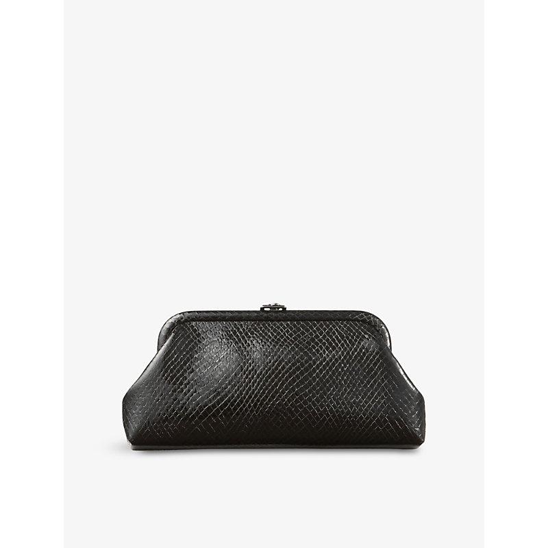 クラッチバッグ Jimmy Choo CLUTCH BAG (SKYLARJBM BUMILIGO) Jimmy Choo Skylar Frame Metallic Leather Clutch Bag
