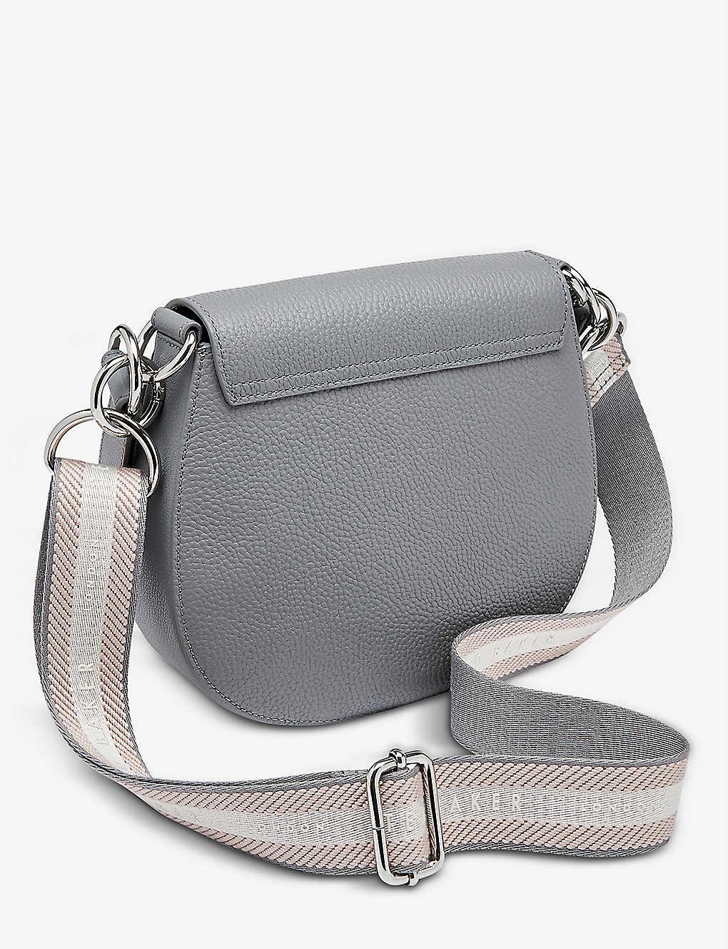 Ted Baker Amali Leather Cross-body Bag in Gray | Lyst