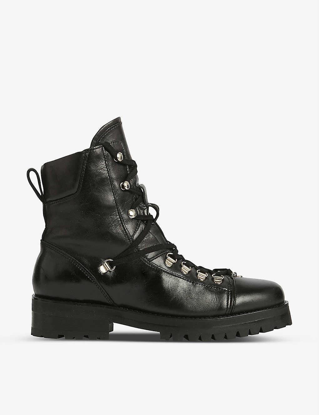 AllSaints Franka Lace-up Leather Boots 