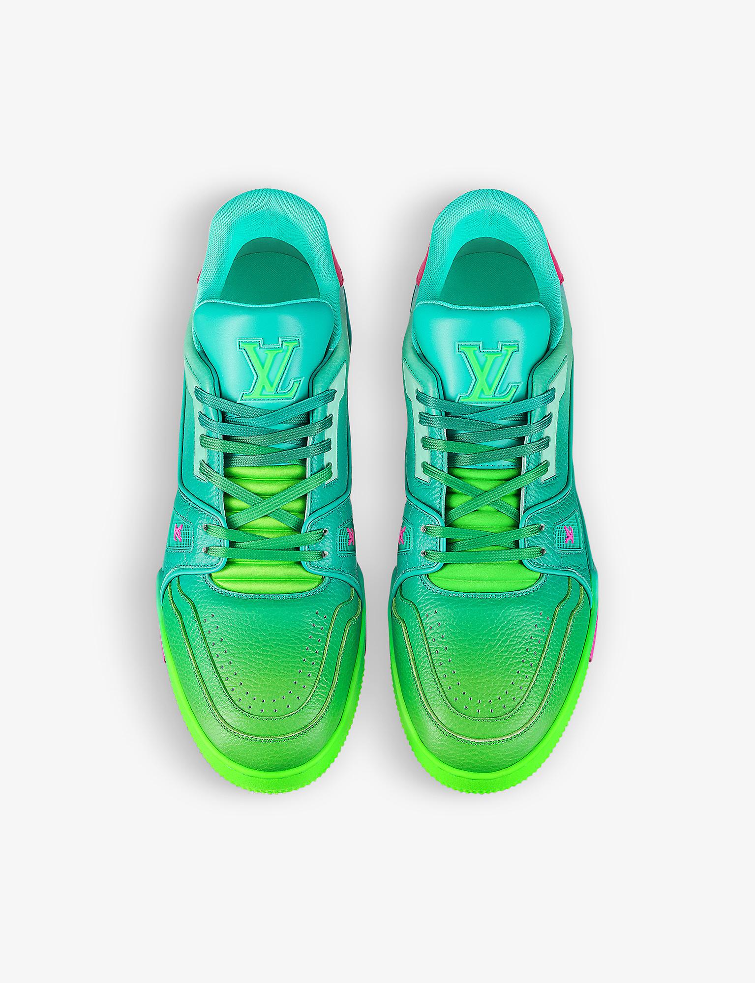 Louis Vuitton Neon Green 'LV Trainer' Sneakers