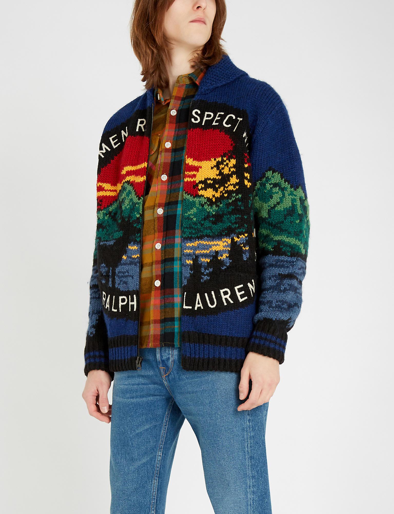 Polo Ralph Lauren Sportsmen Respect Wildlife Knitted Cardigan for Men | Lyst