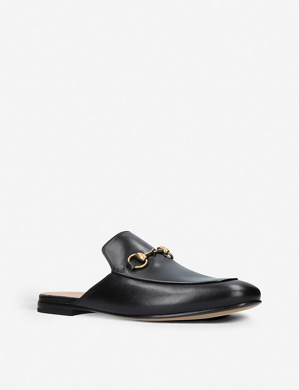 Gucci Leather Horsebit Slipper in Black for Men - Save 37% - Lyst