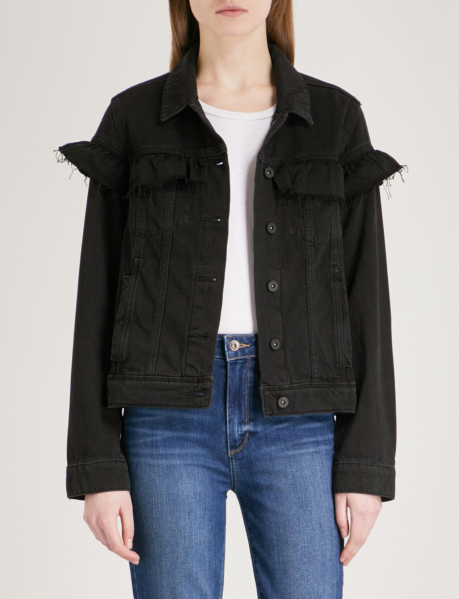 paige black denim jacket