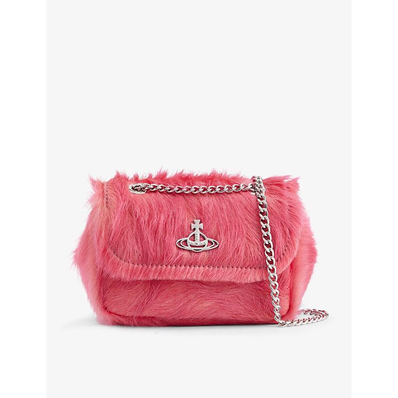 Vivienne Westwood Fur-texture Logo-plaque Cross-body Bag in