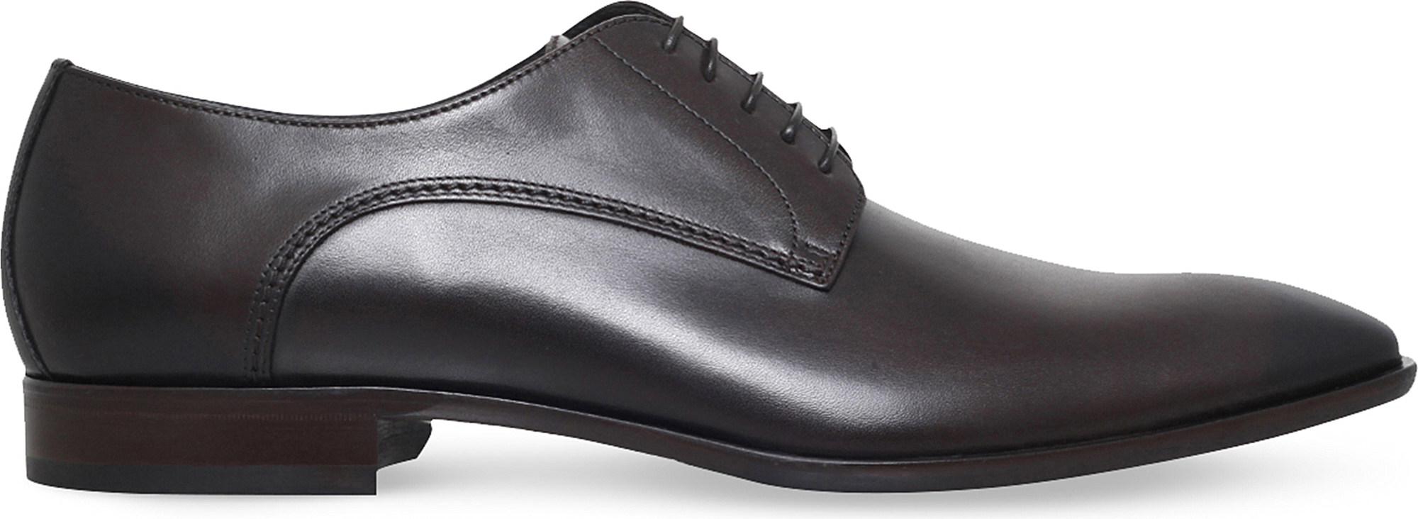 BOSS by HUGO BOSS Hugo Carmons Leather Derby Shoes in Dark Brown (Brown)  for Men - Lyst