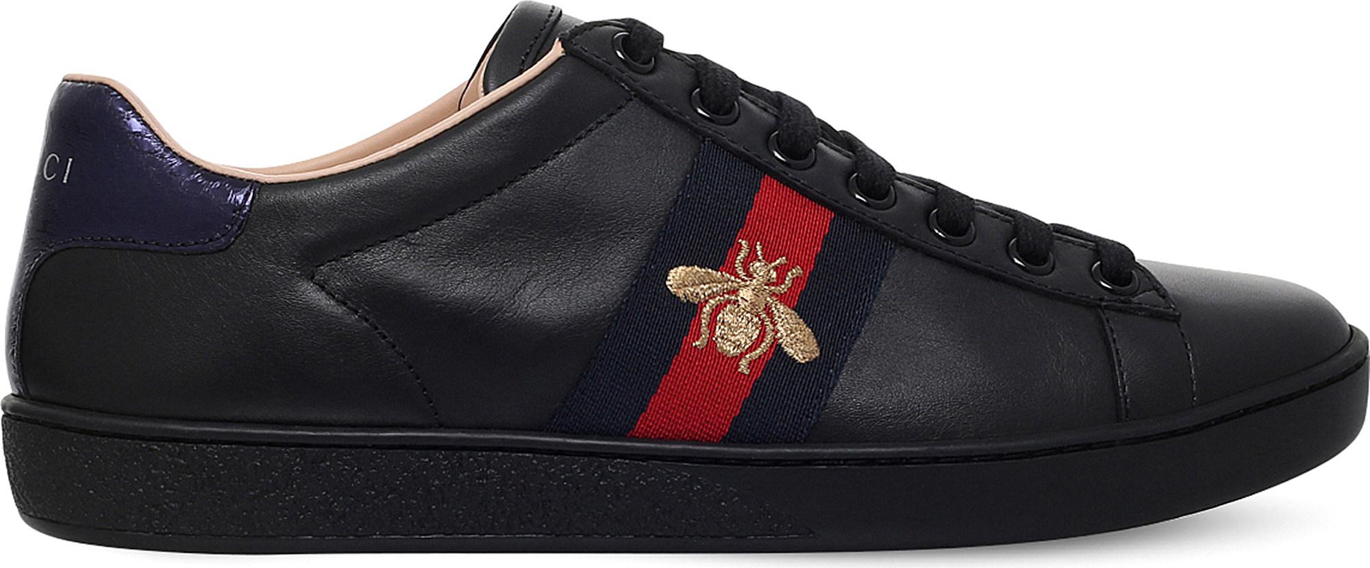 gucci ace trainers black