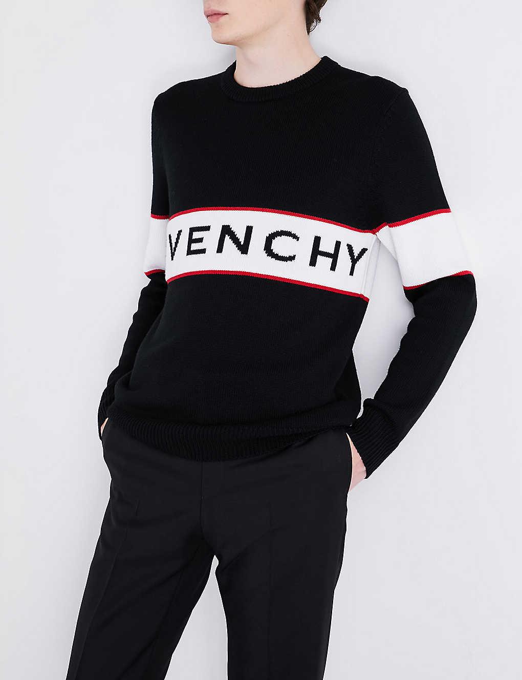 givenchy logo wool sweater
