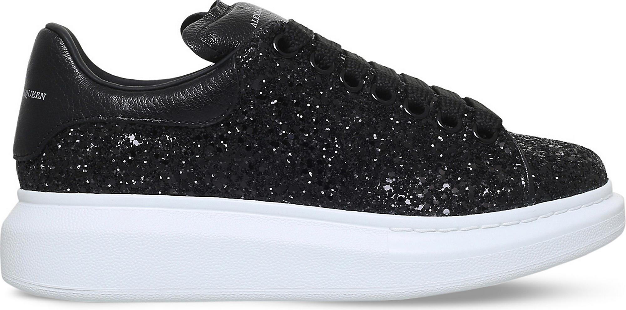 alexander mcqueen black glitter