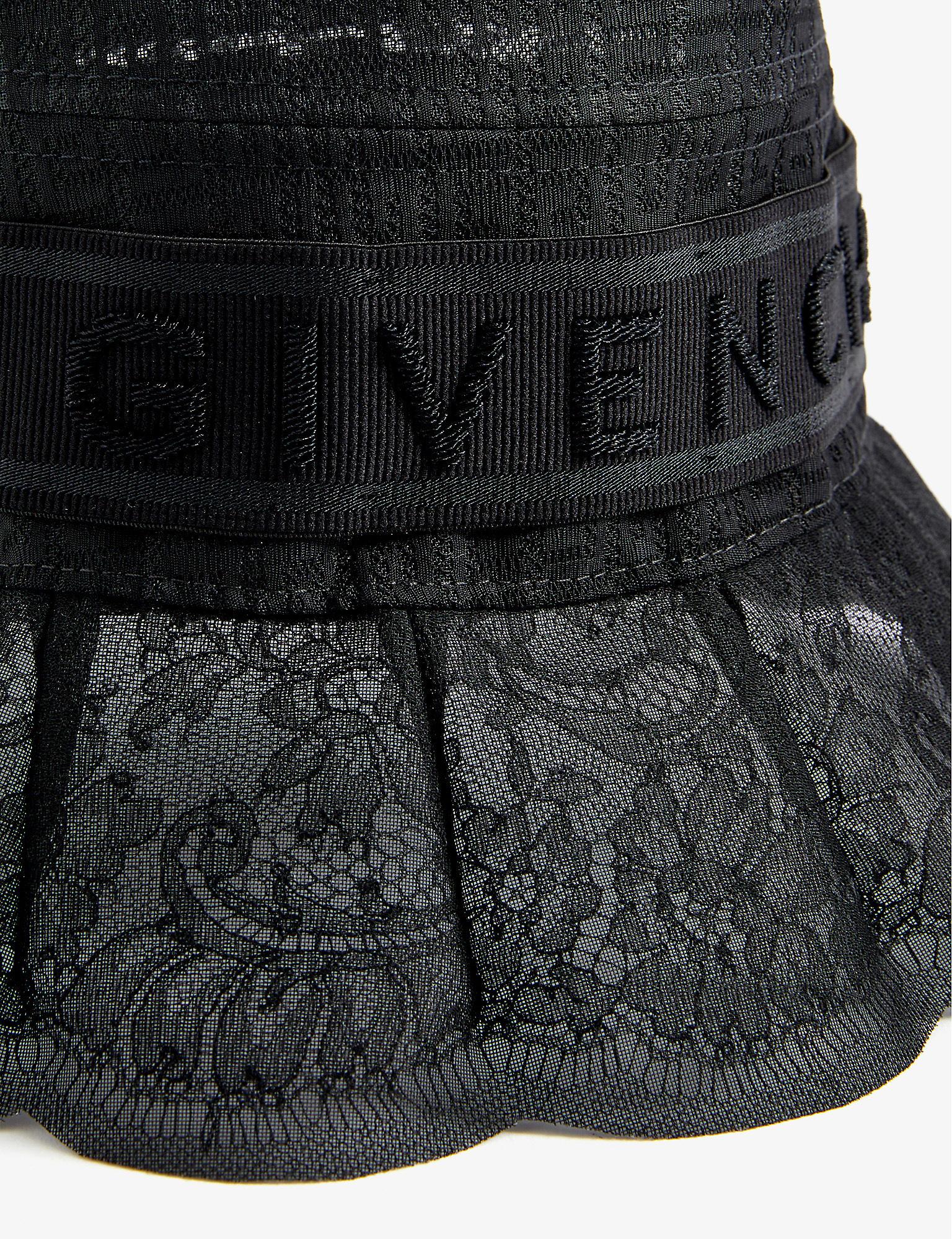 Givenchy Monogram-print Tapered-brim Lace Bucket Hat in Black | Lyst