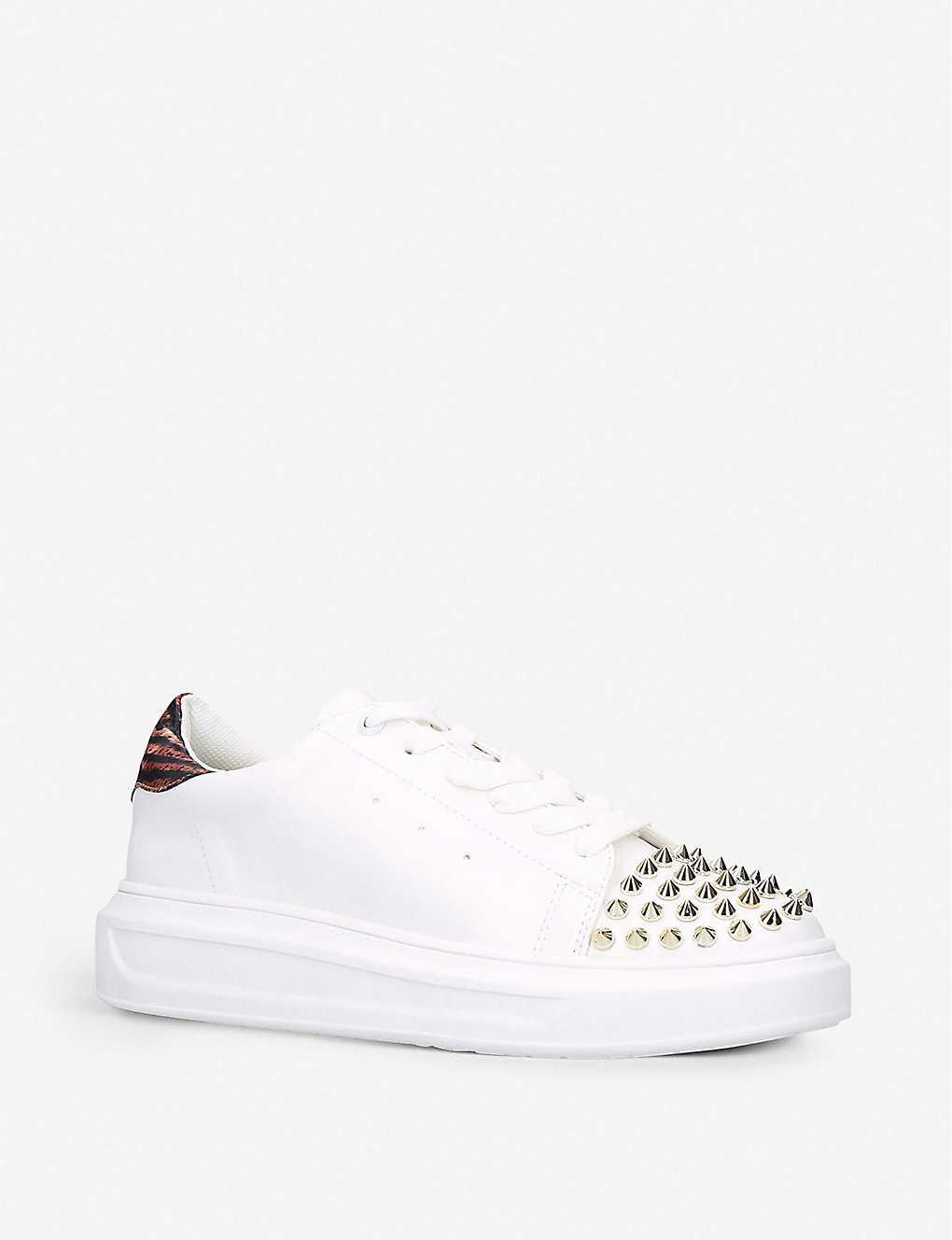 KG by Kurt Geiger Denim Lucky Stud-detail Trainers in White - Lyst