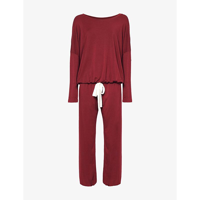 Eberjey Gisele Slouchy Stretch Jersey Pyjama Set in Red Lyst UK