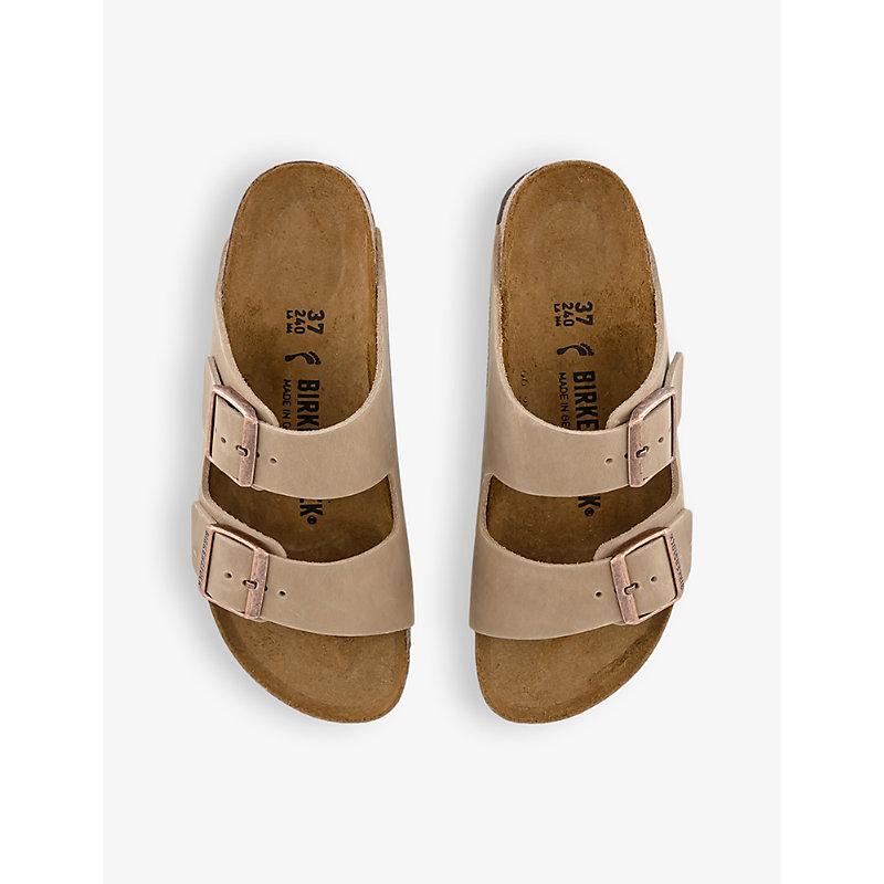 Birkenstock Arizona Two Strap Faux Leather Sandals in Brown Lyst UK