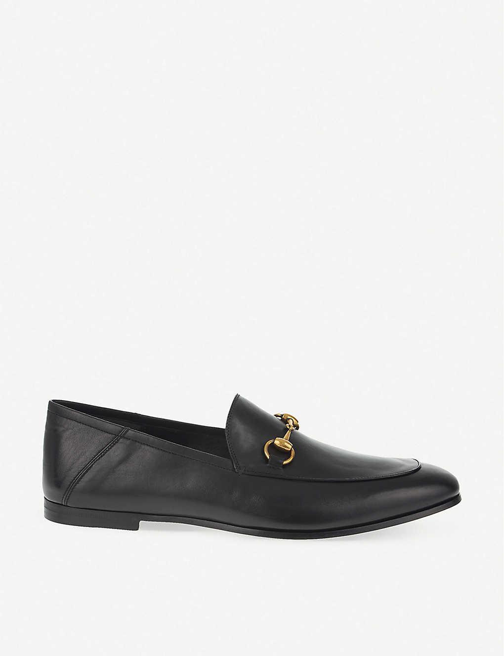 Gucci Brixton Collapsible Leather Loafers in Black for Men | Lyst