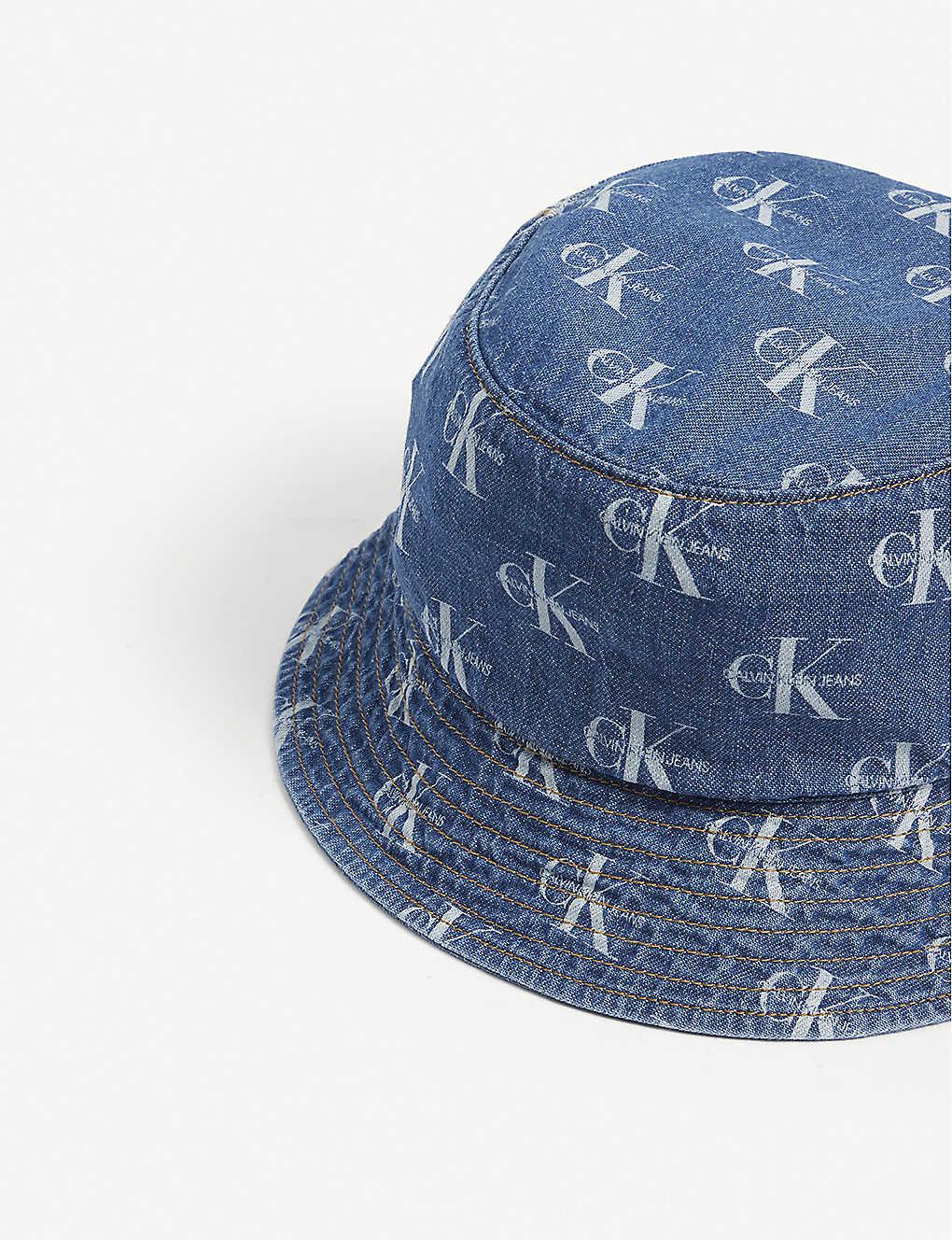Stal slijm luchthaven Calvin Klein Monogram-print Cotton Bucket Hat in Blue for Men | Lyst