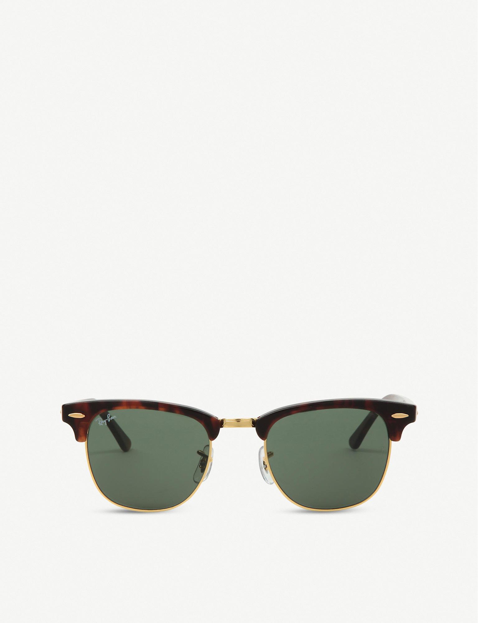RayBan Denim Women's Mock Tortoise Arista Shell Clubmaster Sunglasses