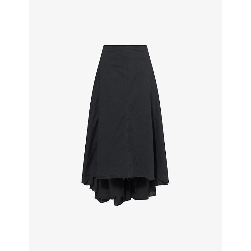 MARC LE BIHAN - Asymmetrical skirt with raw edges – L'OBSCUR