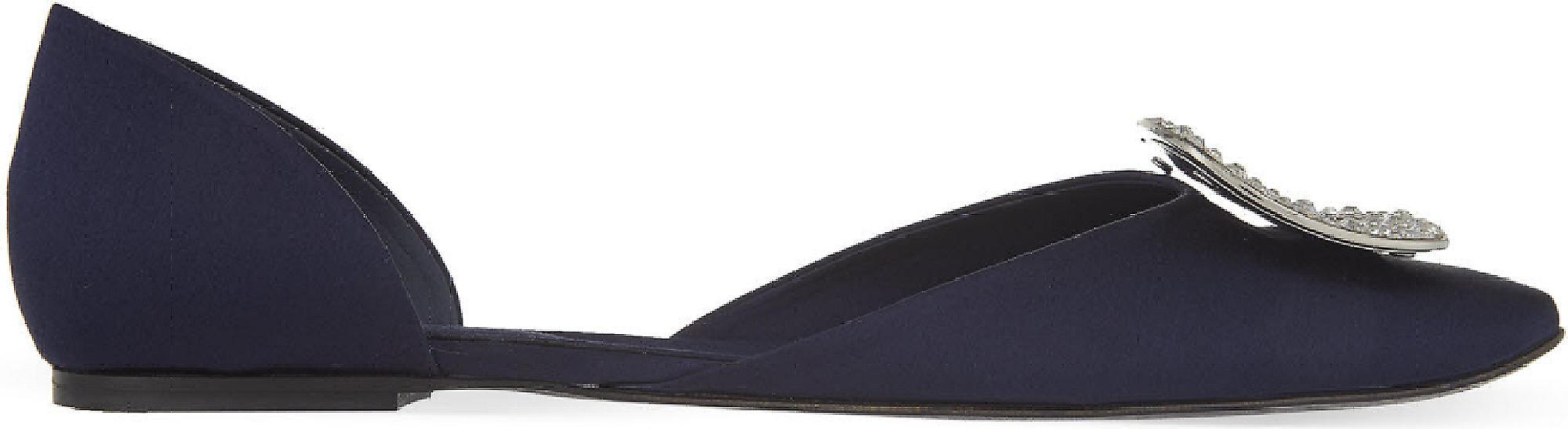 roger vivier chips strass ballerina flats