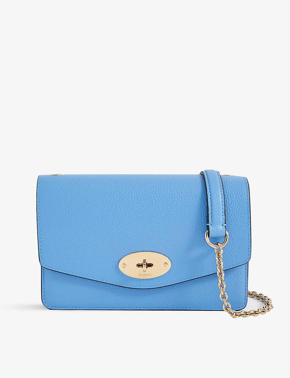 Mulberry Darley Small Branded Leather Crossbody Bag in Blue Lyst