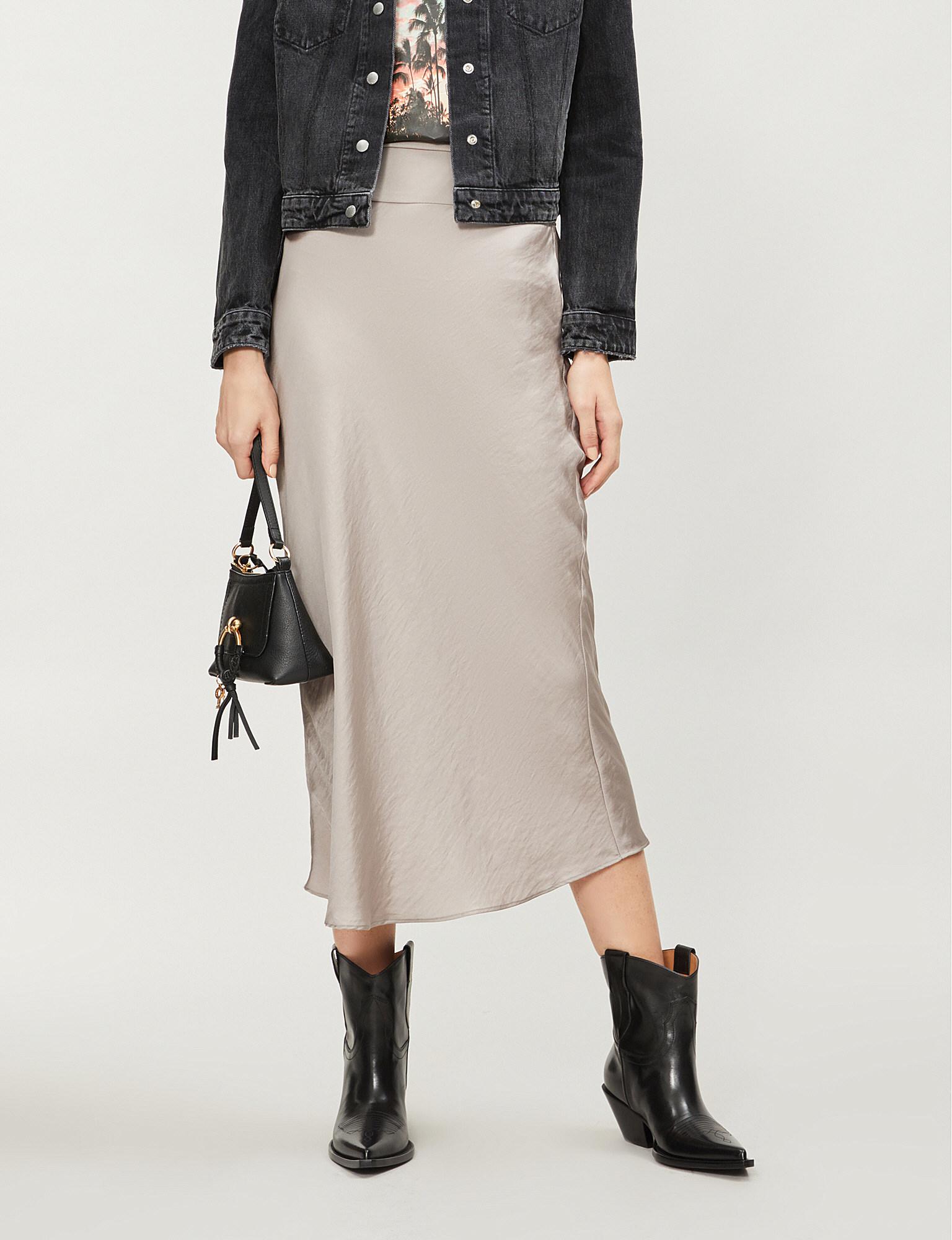 free people satin skirt