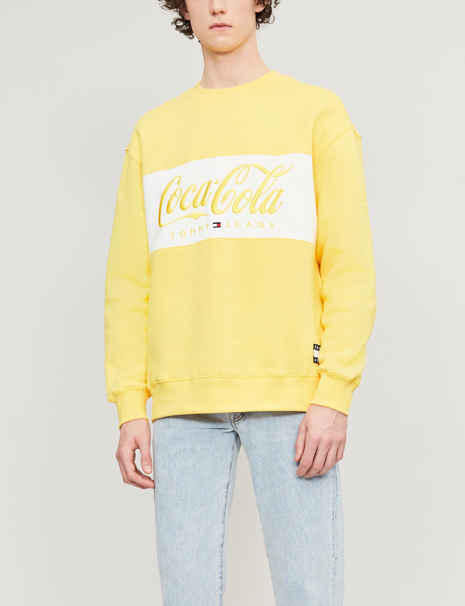 yellow tommy jeans crew neck