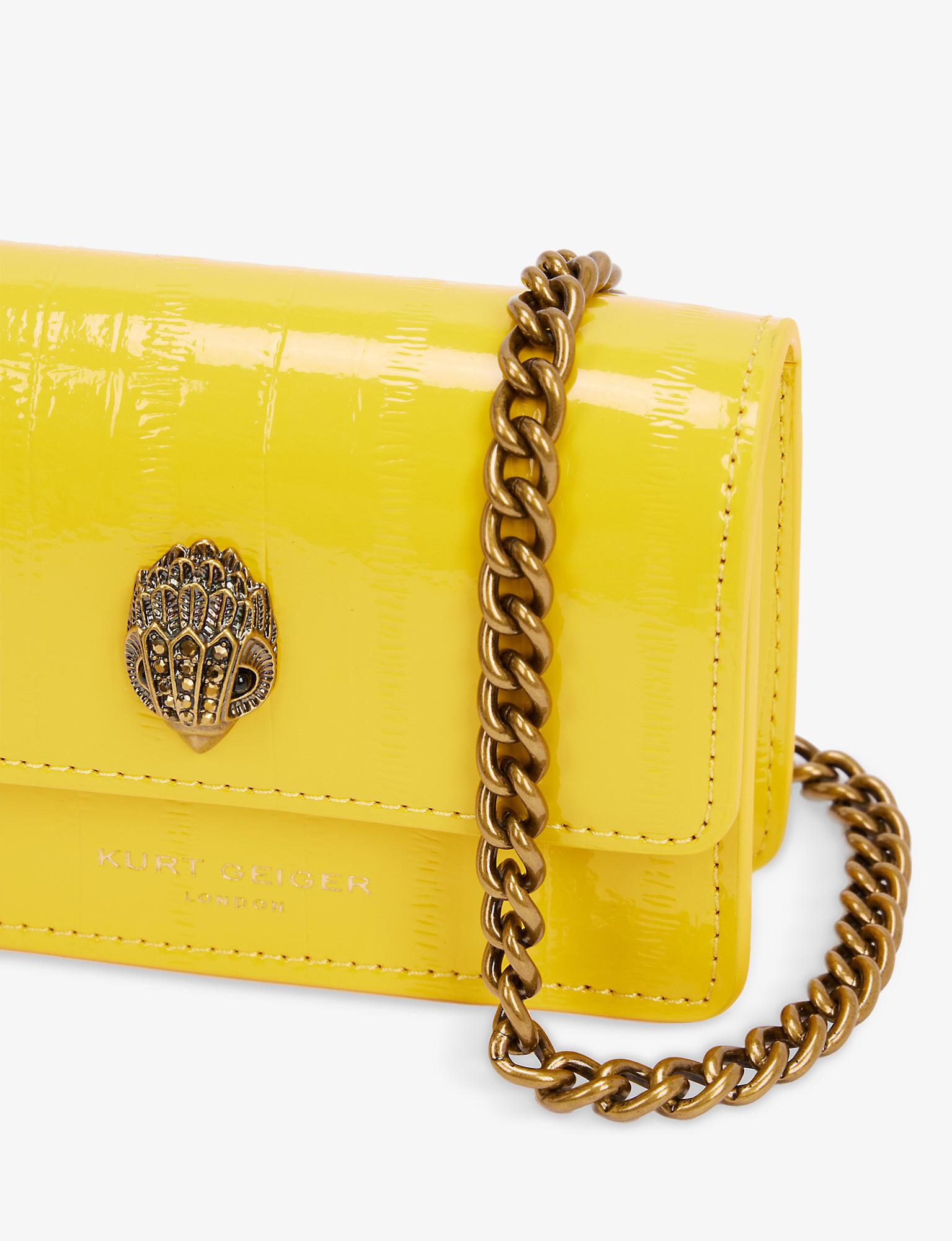 Kurt geiger yellow bag best sale