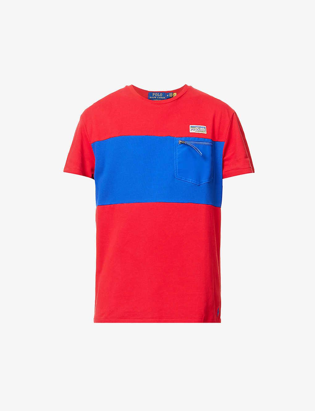 Polo Ralph Lauren Colour-block Stripe Cotton-piqué T-shirt X in Red for Men  | Lyst