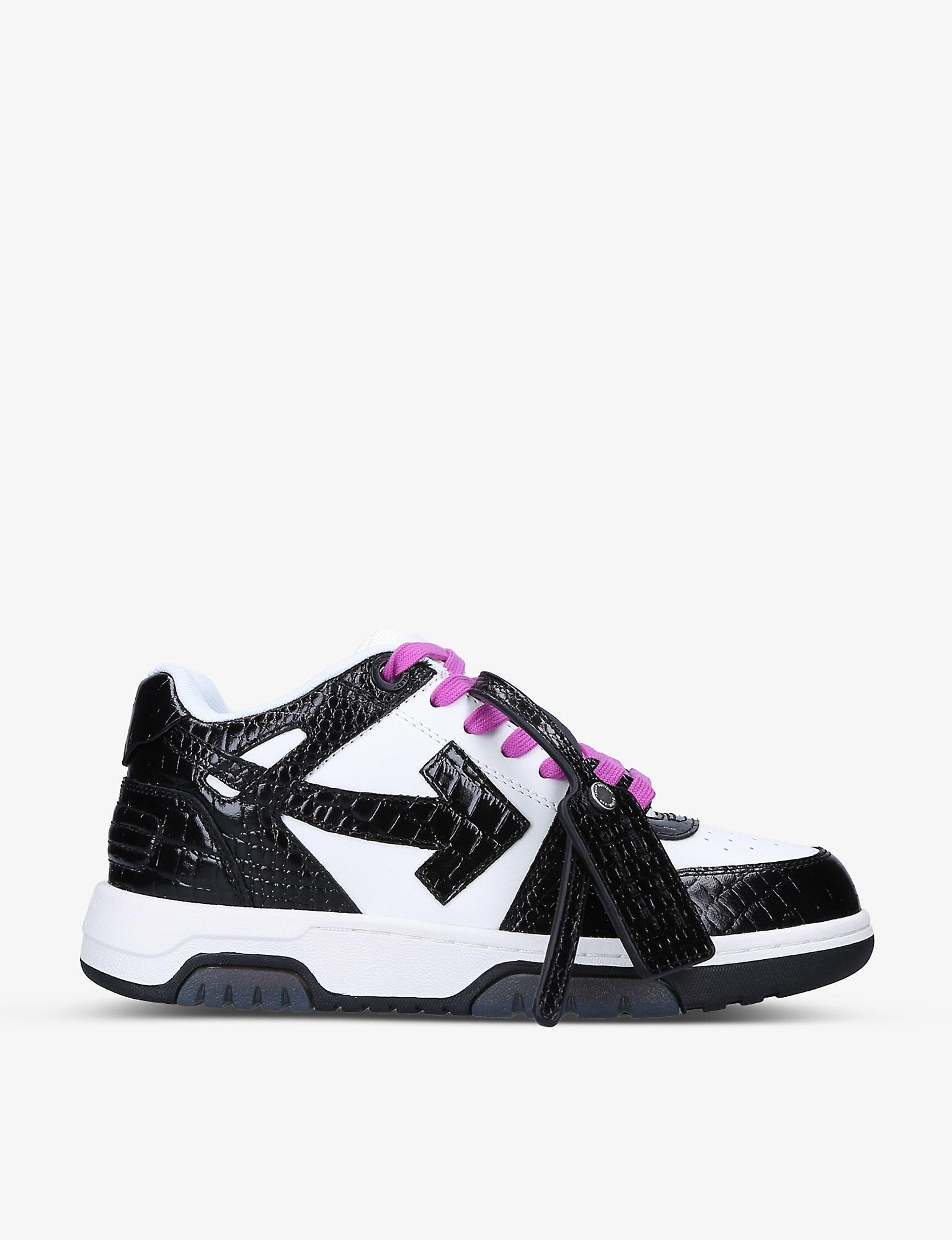 Off-White c/o Virgil Abloh Ooo Low-top Croc-effect Leather Trainers | Lyst