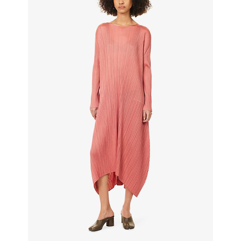 long sleeve miyake pleat dress SKYLINE Dress Grey