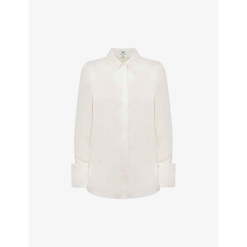 Reiss Hailey Pointcollar Silk Shirt in White Lyst