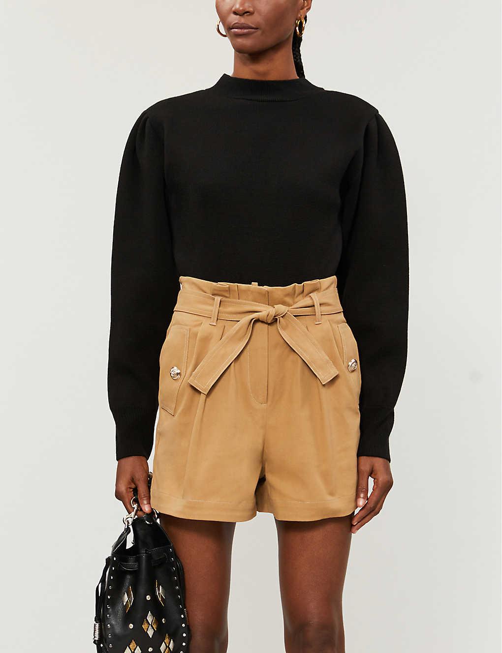 high rise stretch shorts