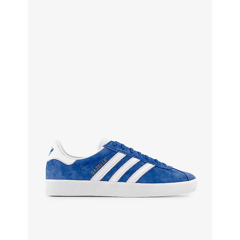 adidas Gazelle Brand-foiled Suede Low-top Trainers in Blue for Men | Lyst
