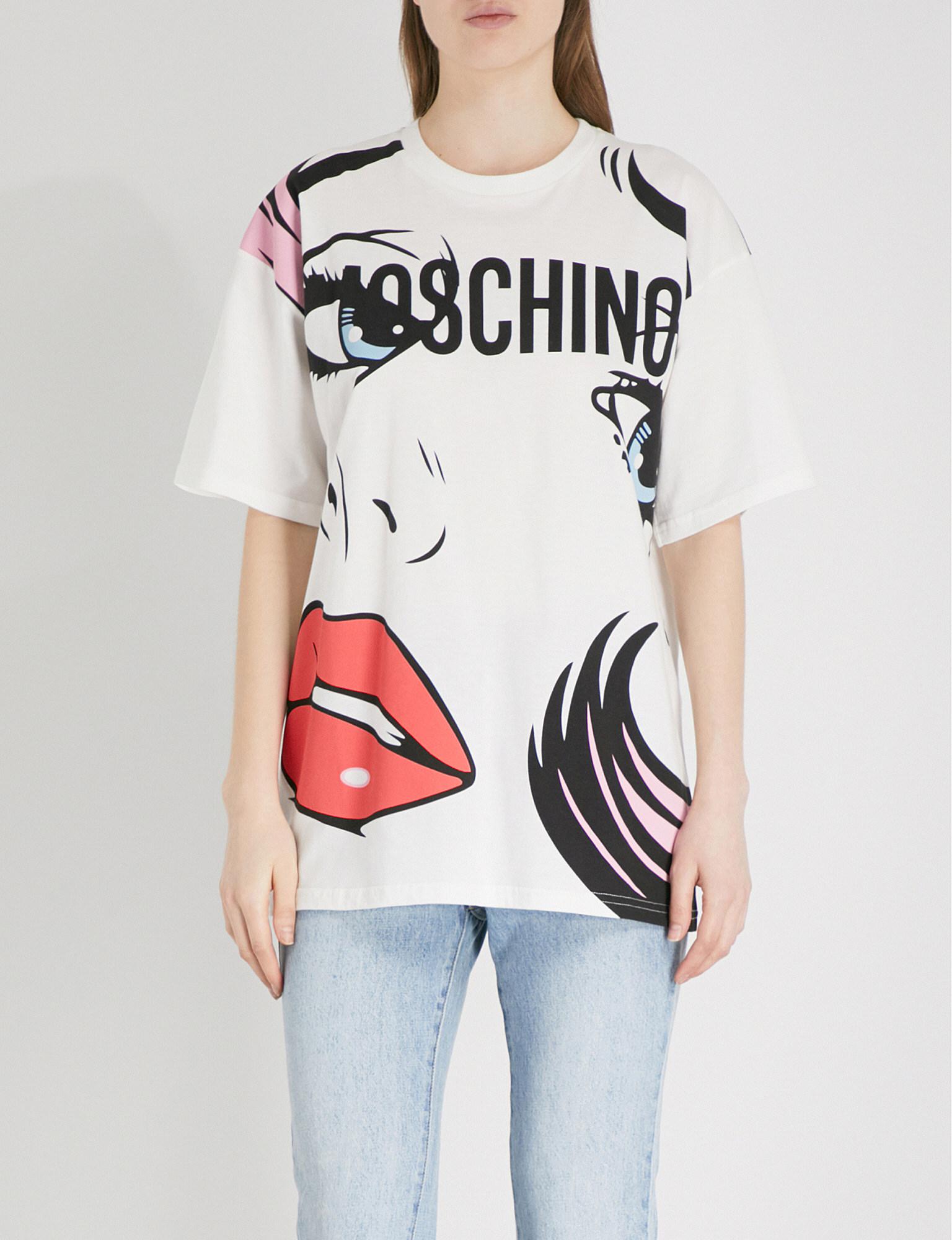 Moschino Pop Art-print Cotton-jersey T-shirt - Lyst