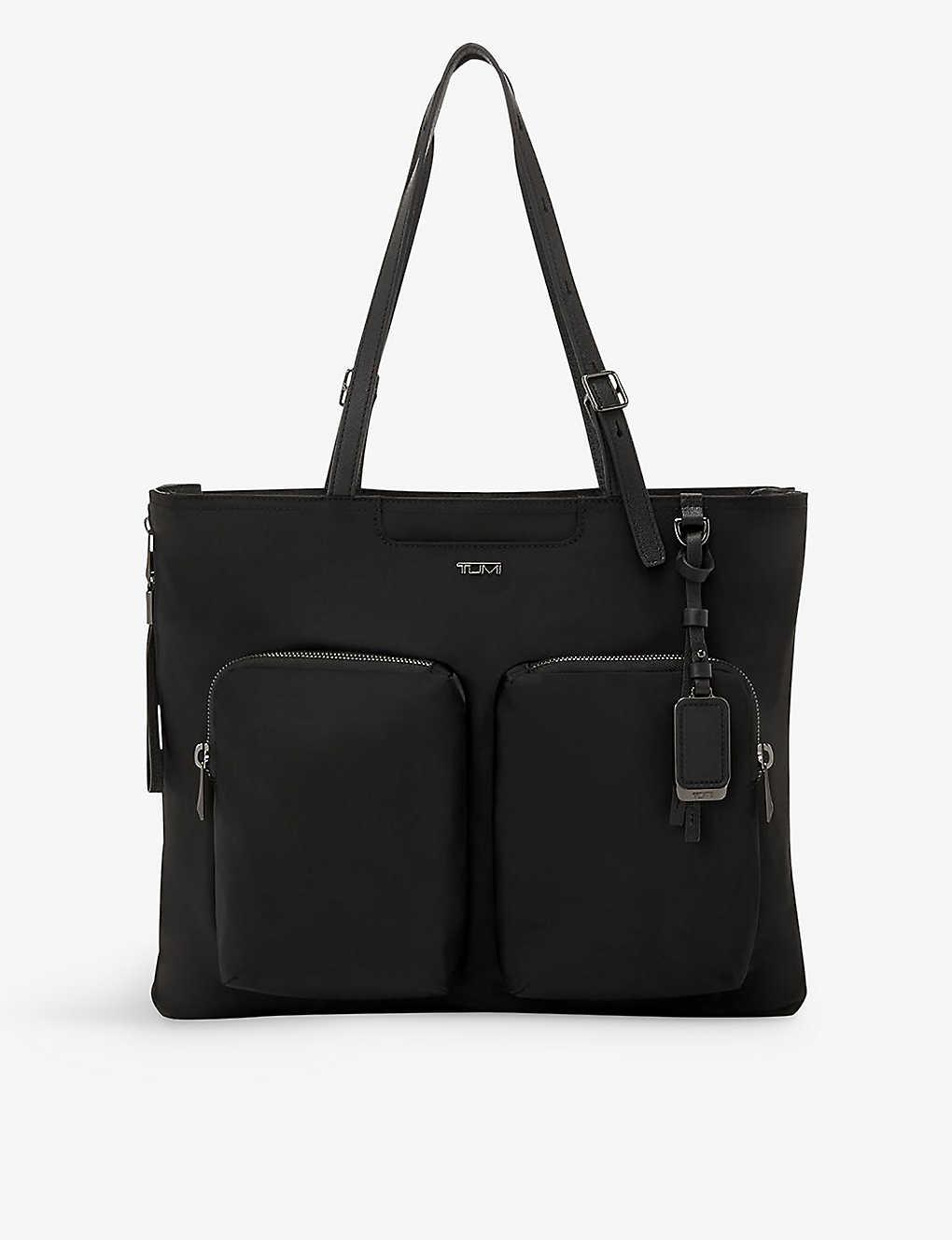 Tumi Cody Expandable Logobadge Nylon Tote in Black Lyst