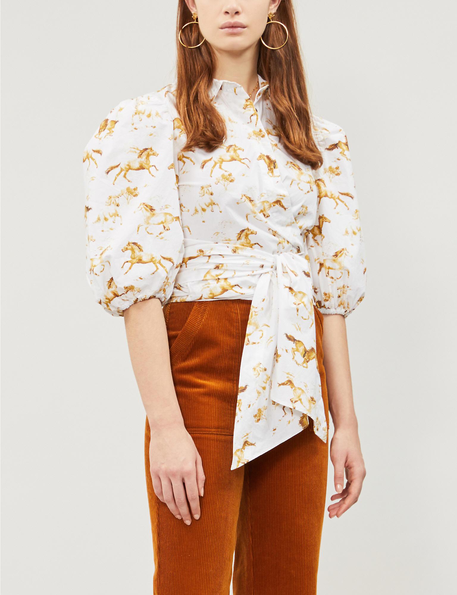 Ganni Cotton Weston Shirt in White 