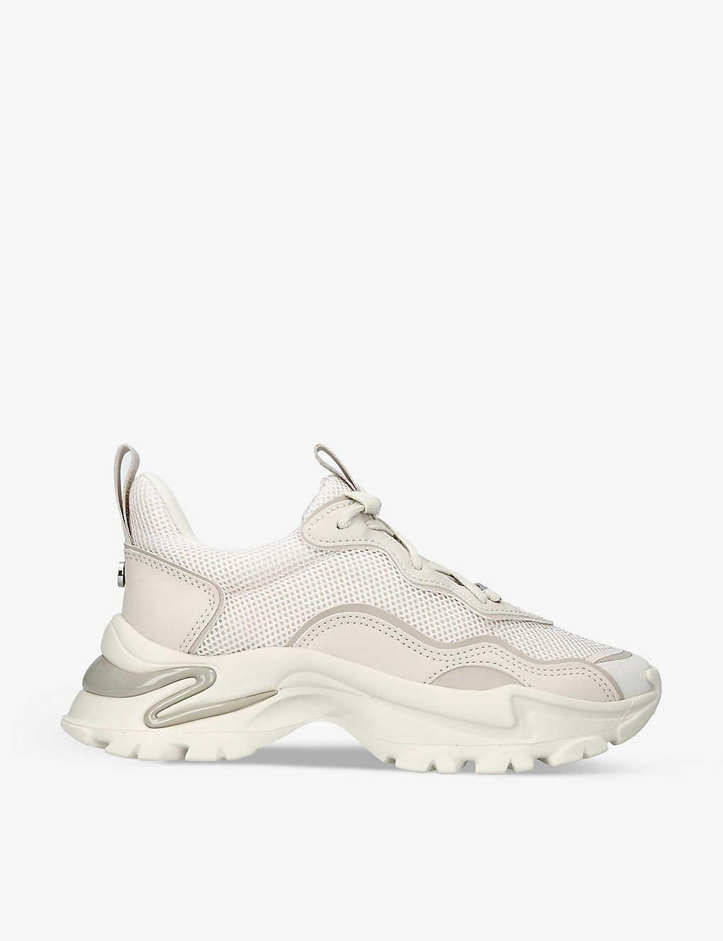 Steve Madden Manerva Contrasting Sculpted-sole Trainers in White | Lyst