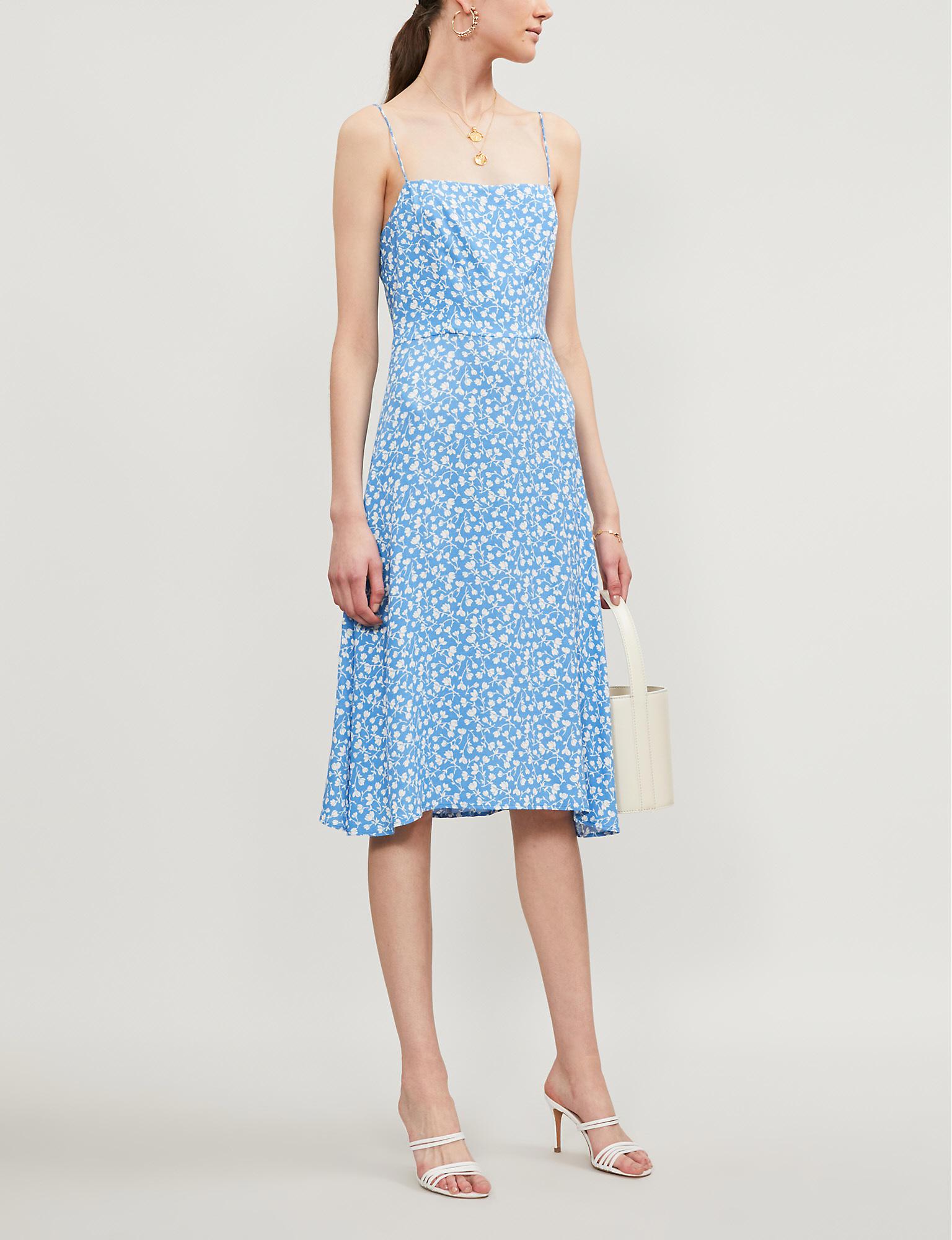 reformation peach midi dress