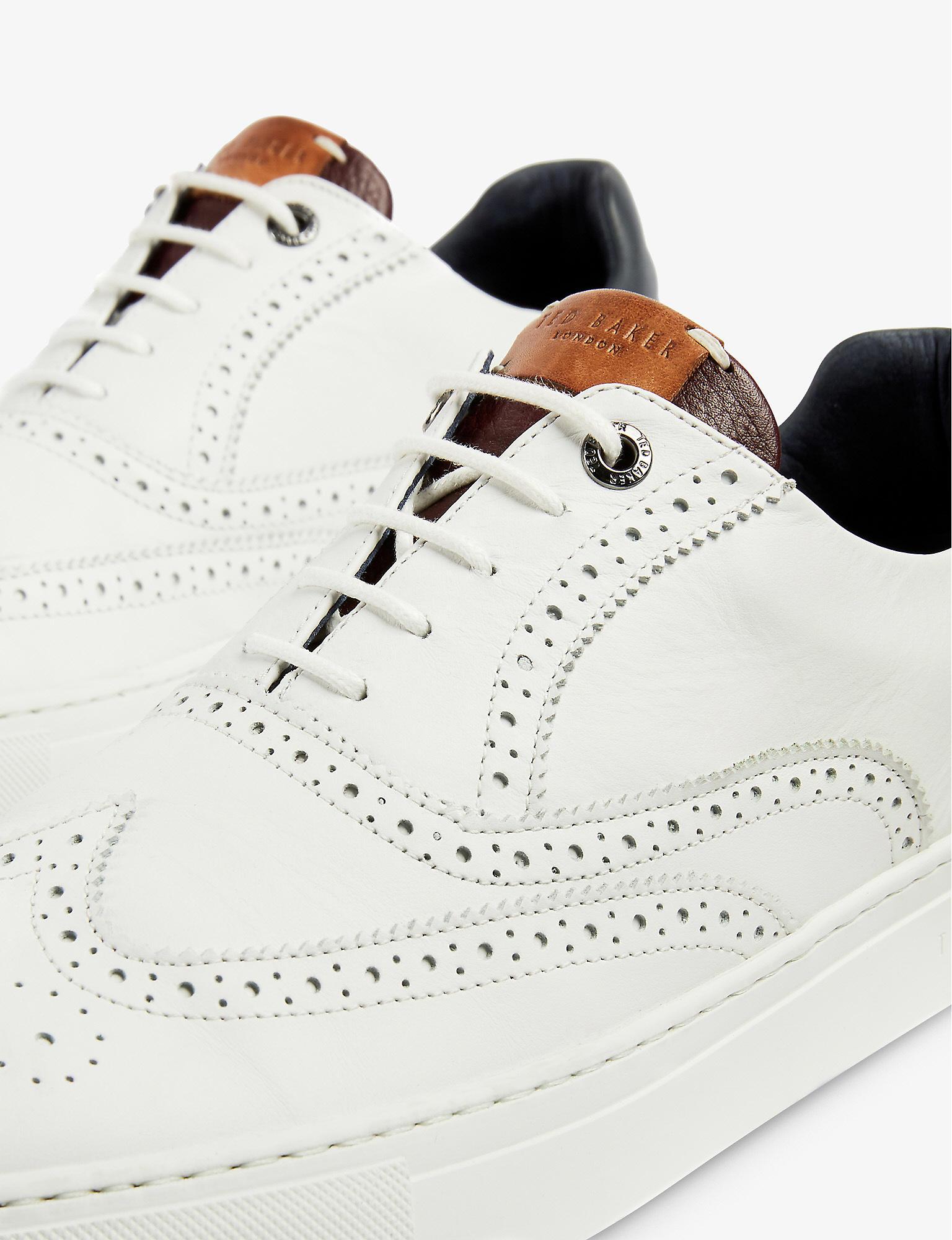 ted baker white leather trainers