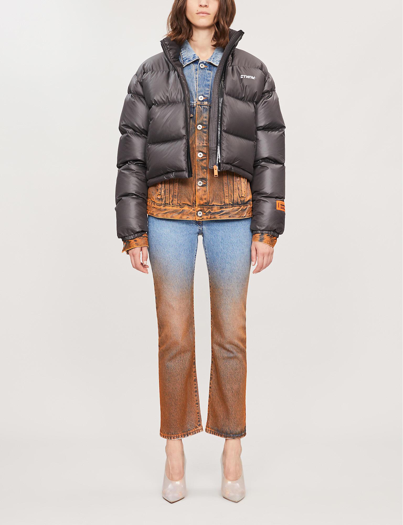 heron preston crop puffer