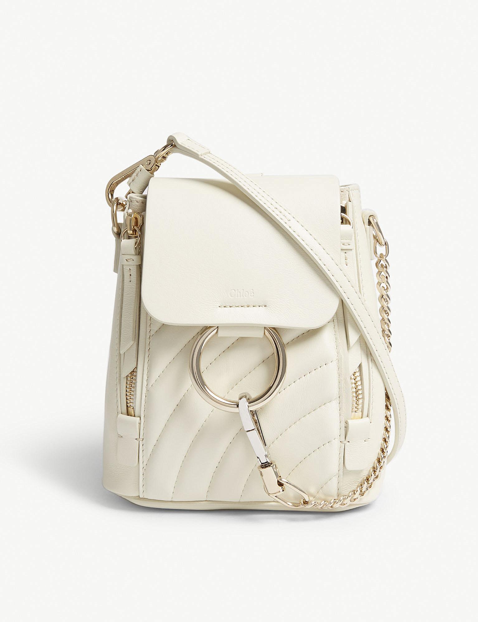 chloe faye backpack white