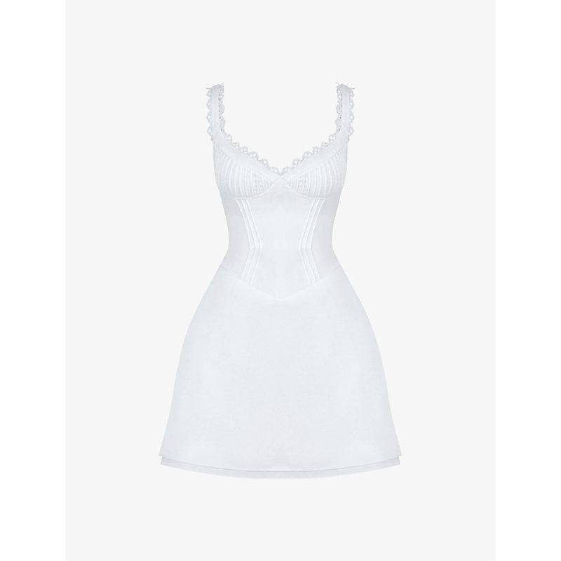 tilly white pin tuck mini dress TILLY WHITE PIN TUCK MINI DRESS
