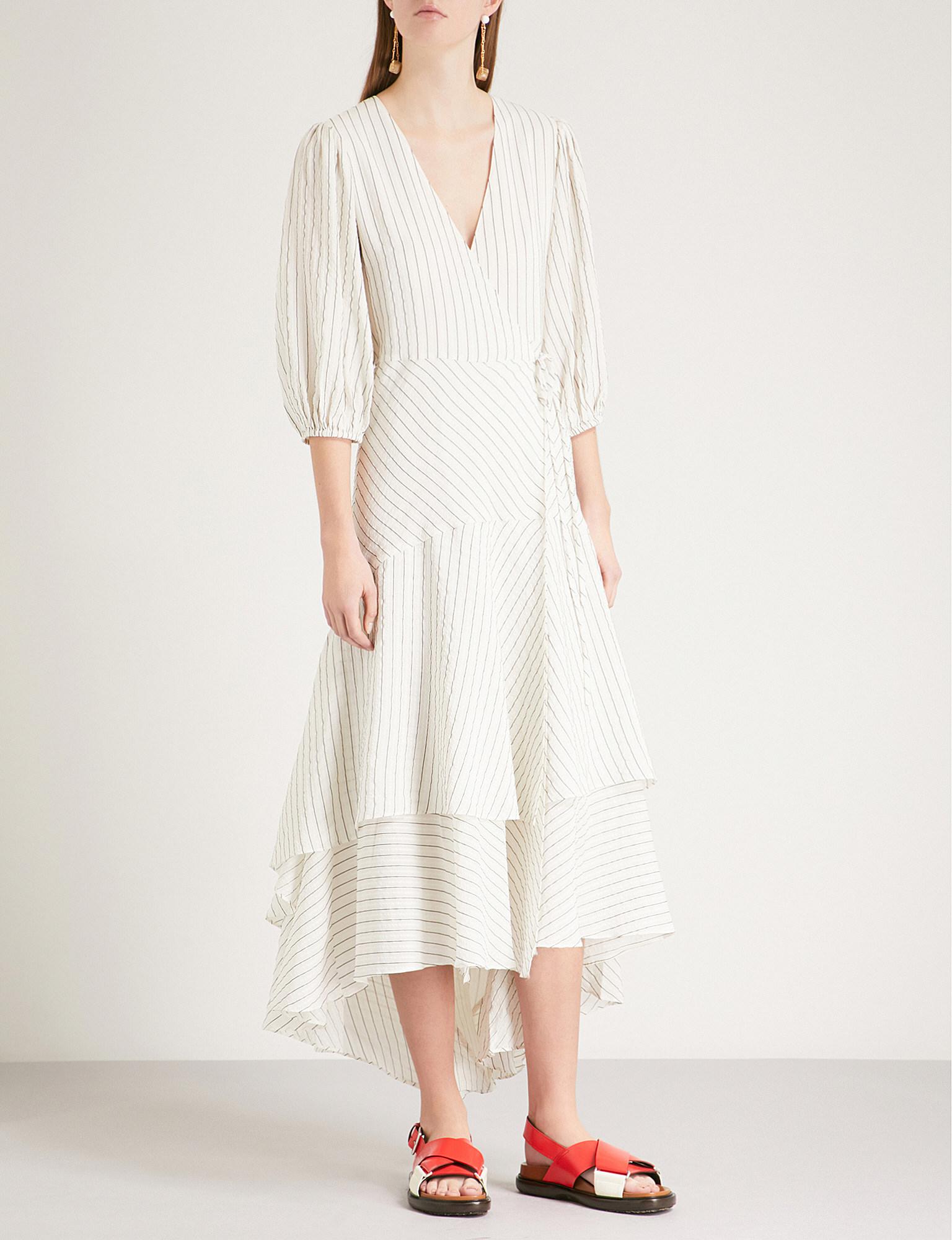 seersucker wrap dress